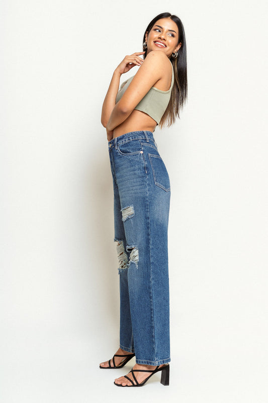 Modish Blue Women's Straight Jeans
