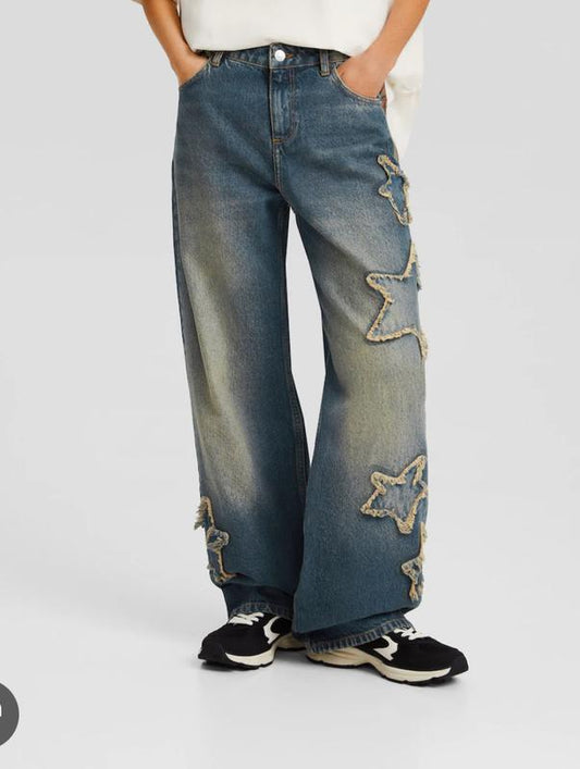 Alc-ot unisex baggy Jeans with patch details