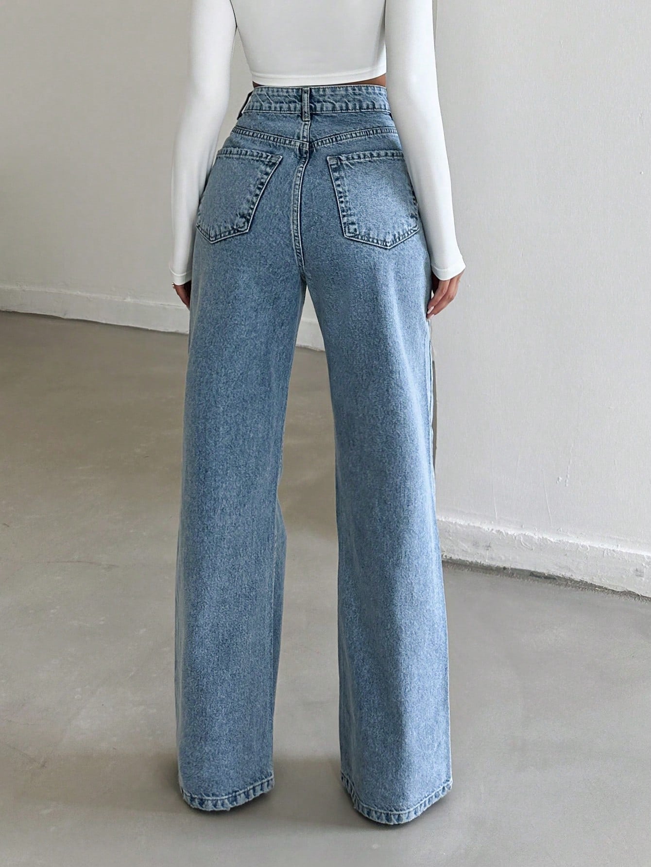 ON-LY Flex Stone Blue Wide Leg Jeans